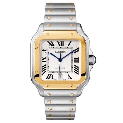 santos gold cartier|cartier santos watch price list.